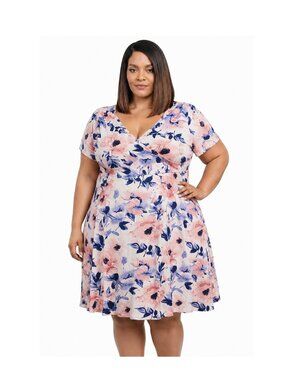 Just Be Floral 3X Plus Size Dress